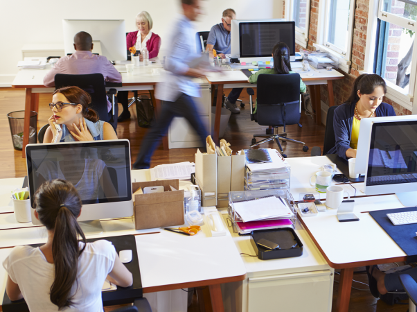 Employees working in the office