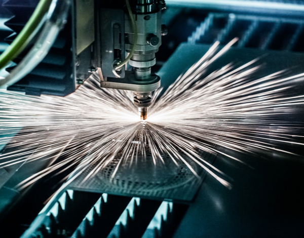 Laser cutting looking forward Laser cutting looking forward