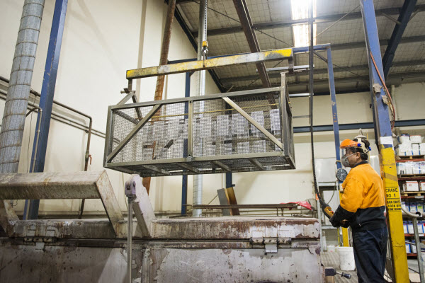 Man operating in the warehouse