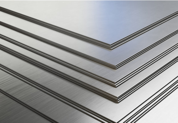 Aluminum sheets in warehouse