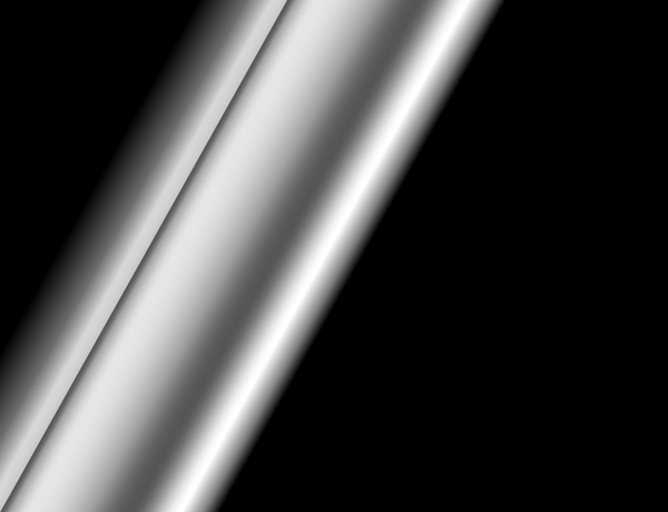 Stainless steel tube or pipe on black background