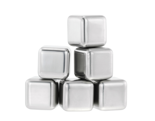 Stainless steel chilling fake ice cubes