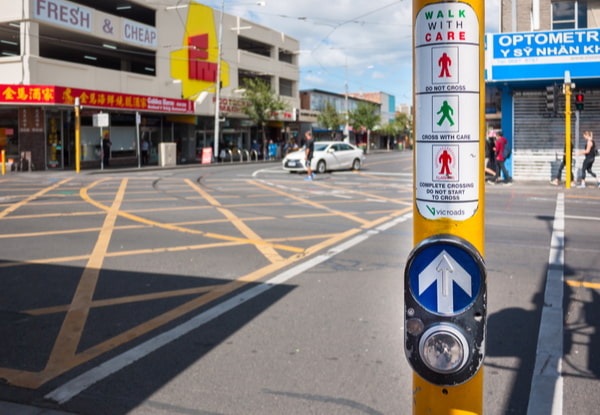 Pedestrian crossing button