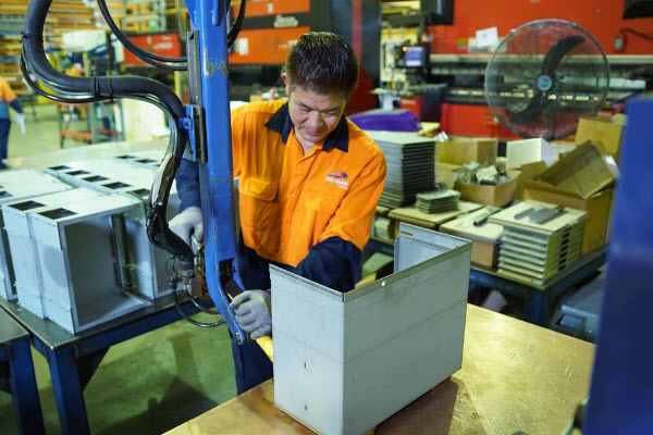 Man using a different type of welding machine